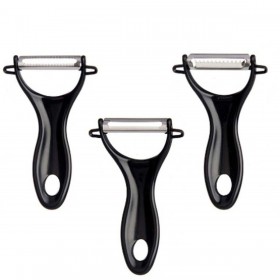 Pela Verdure e Frutta Kinvara 86886 Nero Acciaio inossidabile Set (12 Unità)