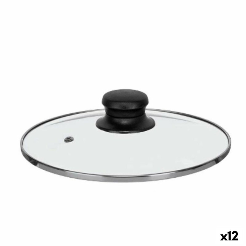 Coperchio per Pentola Kinvara CN-SW1304-20CM Trasparente Argentato Cristallo 20 cm (12 Unità)