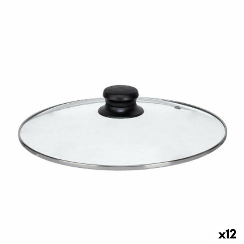 Coperchio per Pentola Kinvara CN-SW1304-26CM Trasparente Argentato Cristallo 26 cm (12 Unità)