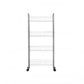 Carrello per Verdure Kinvara W4117-1-S Argentato Metallo polipropilene Plastica 37 x 27 x 82,5 cm (4 Unità)