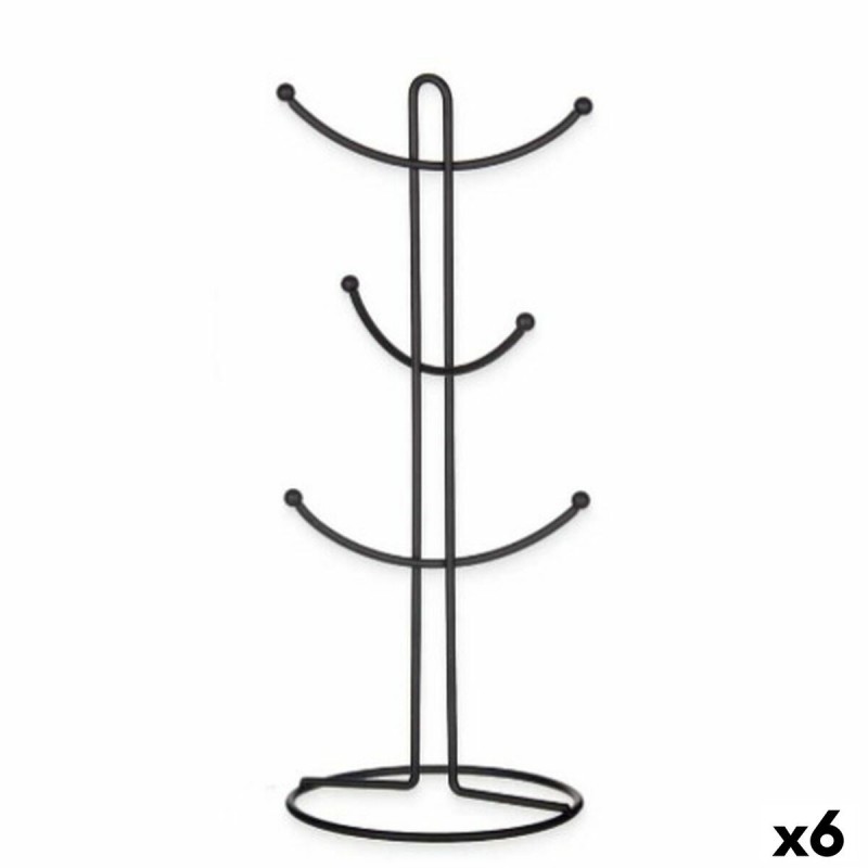 Appendino per tazze Kinvara CN-W3154-1P Nero Metallo 16 x 39 x 16 cm (6 Unità)