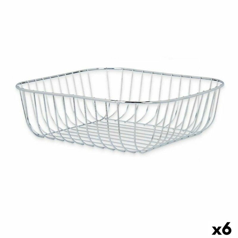 Portafrutta Kinvara CN-W7267-2 CHROME Argentato Metallo 30 x 9 x 30 cm (6 Unità)