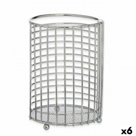 Contenitore per Utensili da Cucina Kinvara CN-W7728-2 CHROME Metallo 12 x 16 x 12 cm (6 Unità)