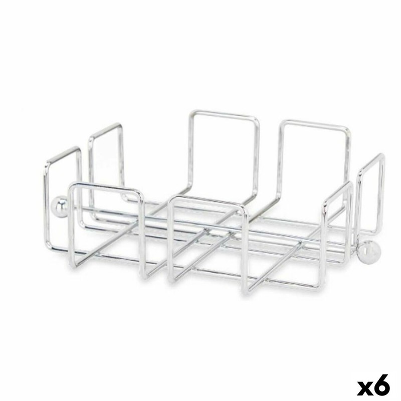 Portatovagliolo Kinvara W3683A-1-350G Argentato Metallo 19,3 x 6,5 x 19,3 cm (6 Unità)