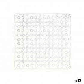 Tappetino Antiscivolo Kinvara 29100273 Trasparente Plastica 28 x 0,1 x 28 cm Lavello (12 Unità)
