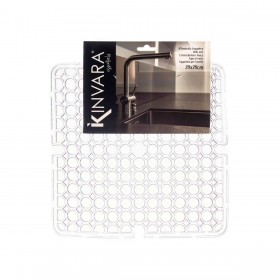 Tappetino Antiscivolo Kinvara 29100273 Trasparente Plastica 28 x 0,1 x 28 cm Lavello (12 Unità)