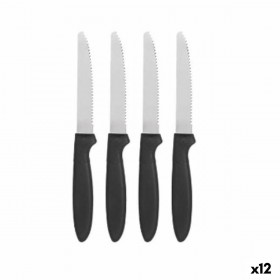 Set di Coltelli Kinvara CN-KT172244F Nero Argentato Acciaio inossidabile Plastica 19,5 cm (12 Unità)