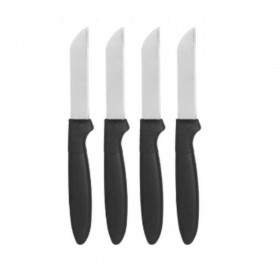 Set di Coltelli per Pelare Kinvara CN-KT172244B Nero Argentato Acciaio inossidabile polipropilene 17,2 cm (12 Unità)