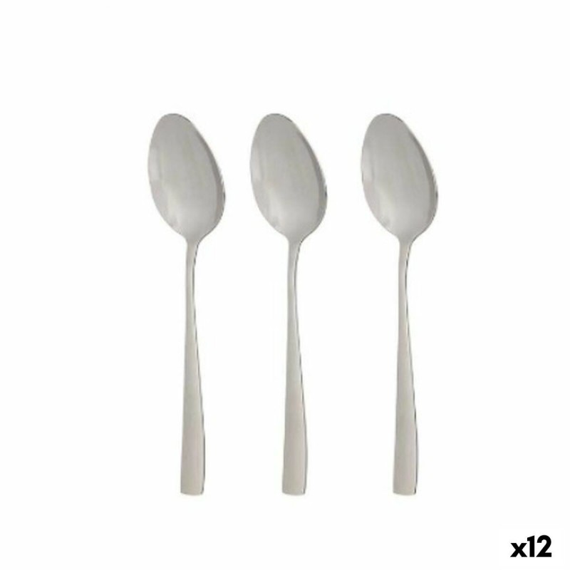 Set di Cucchiai Kinvara KT190017-3 Argentato Acciaio inossidabile 21 x 4,5 x 2,5 cm (12 Unità)