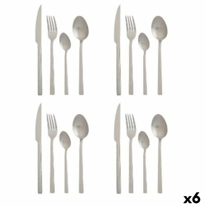 Set di Posate Kinvara KT214012 Argentato Acciaio inossidabile Mat (6 Unità)