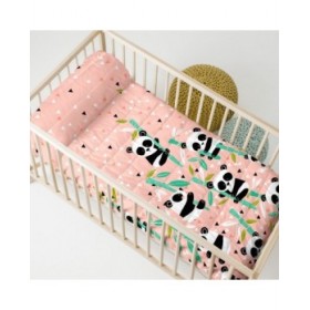 Trapunta HappyFriday Moshi Moshi Rosa 100 x 130 cm Panda