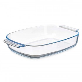 Teglia da Cucina Vivalto T3-20 Trasparente Vetro Borosilicato 2 L 30,2 x 6 x 19,6 cm Con manici (12 Unità)