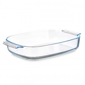 Teglia da Cucina Vivalto T3-27 Trasparente Vetro Borosilicato 2,7 L 34,4 x 6,1 x 22,3 cm Con manici (12 Unità)