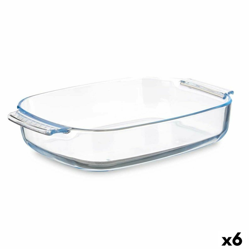 Teglia da Cucina Vivalto T3-38 Trasparente Vetro Borosilicato 3,8 L 38 x 6,5 x 25,4 cm Con manici (6 Unità)