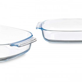Teglia da Cucina Vivalto T3-38 Trasparente Vetro Borosilicato 3,8 L 38 x 6,5 x 25,4 cm Con manici (6 Unità)