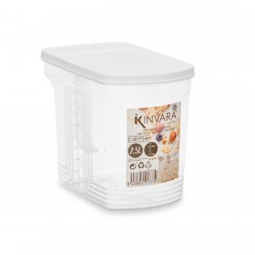 Contenitore per Conservare gli Alimenti Kinvara 02 1507 Grigio Trasparente 2,5 L 20,5 x 17 x 13 cm (24 Unità)