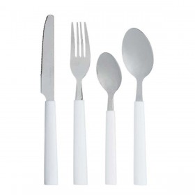 Set di Posate Kinvara KT166096-1C Bianco Argentato Acciaio inossidabile Plastica (6 Unità)