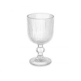Calice per vino Righe Trasparente Vetro 260 ml (6 Unità)