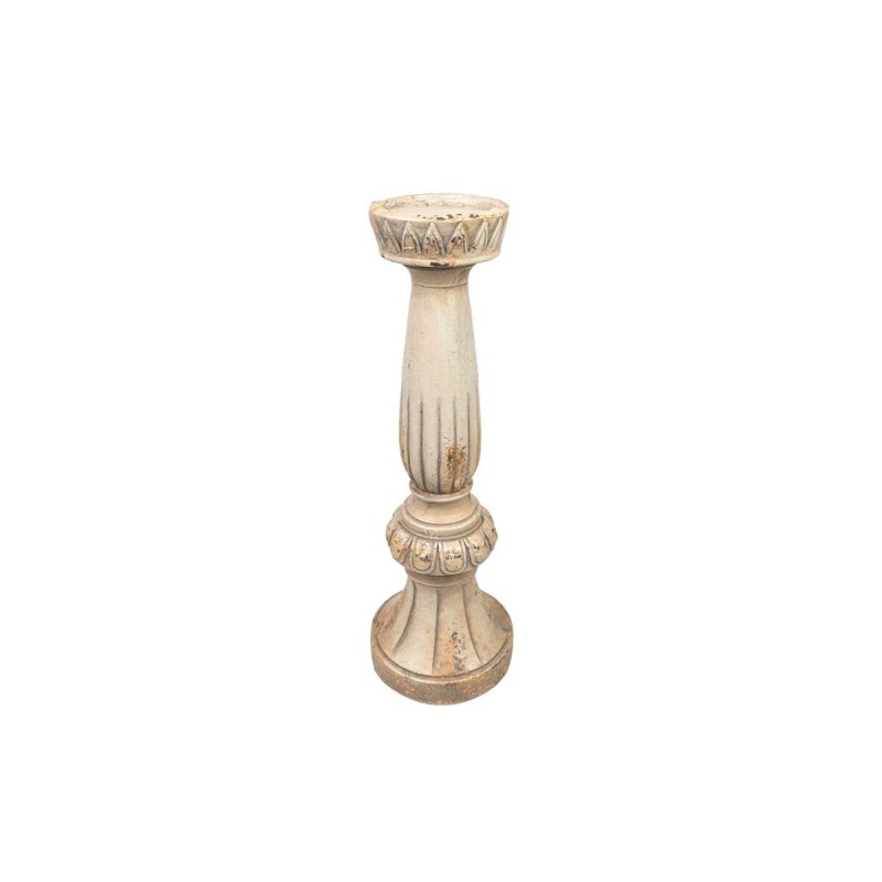 Portacandele Romimex Crema Resina 16 x 48 x 16 cm