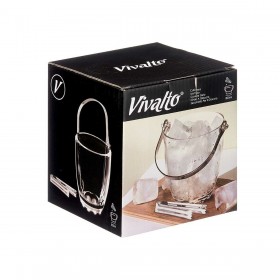Secchiello per il ghiaccio Vivalto BT-110804/BHA1 Trasparente Metallo Vetro 800 ml (12 Unità)