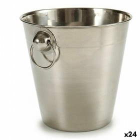 Secchiello per il ghiaccio Kinvara 24978 Argentato Acciaio inossidabile 1 L 12 x 12 x 12 cm (24 Unità)
