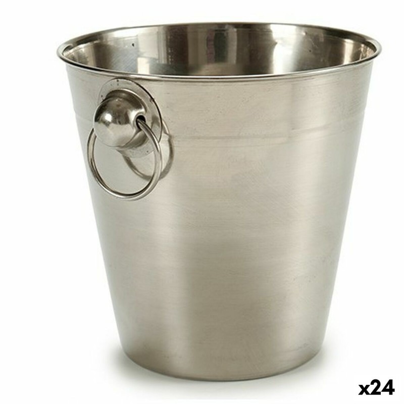Secchiello per il ghiaccio Kinvara 24978 Argentato Acciaio inossidabile 1 L 12 x 12 x 12 cm (24 Unità)