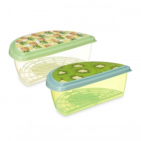 Porta pranzo Leknes TP581-2 Plastica Ananas Kiwi 23 x 8 x 13 cm Frutta (24 Unità)
