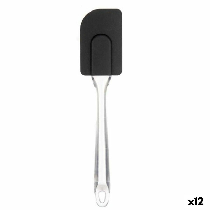 Spatola da Cucina Kinvara KT11-5521B Nero Trasparente Silicone Plastica 5 x 23,5 x 2 cm 5 x 24 x 2 cm (12 Unità)