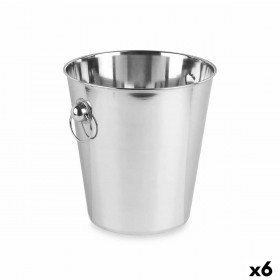 Secchiello per il ghiaccio Kinvara 701-1050 Argentato Acciaio inossidabile 7,9 L 27 x 27 x 25,5 cm (6 Unità)