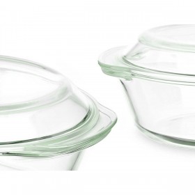 Casseruole Vivalto CA1-15-S3 Trasparente Vetro Borosilicato 700 ml 1 L 1,5 L Set (4 Unità)