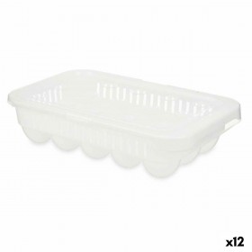 Porta uova Kinvara 02 1067 Bianco Trasparente Plastica 17,5 x 7 x 28,5 cm (12 Unità)