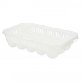 Porta uova Kinvara 02 1067 Bianco Trasparente Plastica 17,5 x 7 x 28,5 cm (12 Unità)