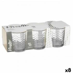 Set di Bicchieri Vivalto 79065 Trasparente Vetro Onde 265 ml (8 Unità)