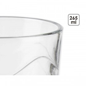 Set di Bicchieri Vivalto 79065 Trasparente Vetro Onde 265 ml (8 Unità)