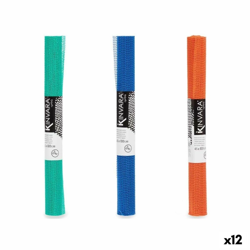 Tappetino Antiscivolo Kinvara SJ-A101-4 Verde Viola Arancio Gomma 45 x 0,1 x 100 cm (12 Unità)