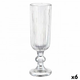 Calice da champagne Righe Trasparente Vetro 160 ml (6 Unità)