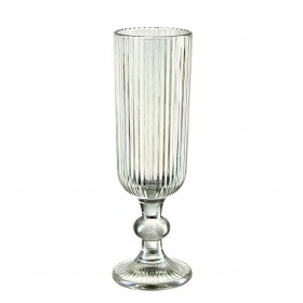 Calice da champagne Vivalto OCT-DK80006C Verde Vetro 160 ml Righe (6 Unità)