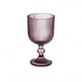 Calice per vino Righe Grigio Vetro 260 ml (6 Unità)