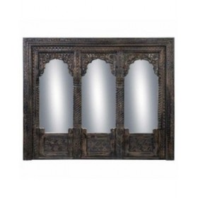Specchio da parete Alexandra House Living Nero 12 x 150 x 183 cm Rettangolare