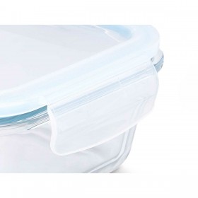 Porta pranzo Vivalto C2-1500K Trasparente Silicone Vetro Borosilicato 1,5 L 24,5 x 7,6 x 19 cm (12 Unità)