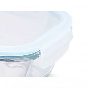 Porta pranzo Vivalto C2-2260K Trasparente Silicone Vetro Borosilicato 2,2 L 27 x 9 x 22 cm (6 Unità)
