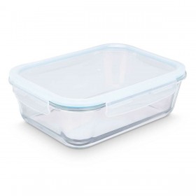 Porta pranzo Vivalto C2-2800K Trasparente Silicone Vetro Borosilicato 2,8 L 29,5 x 9 x 22,8 cm (6 Unità)