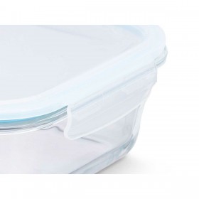 Porta pranzo Vivalto C2-2800K Trasparente Silicone Vetro Borosilicato 2,8 L 29,5 x 9 x 22,8 cm (6 Unità)