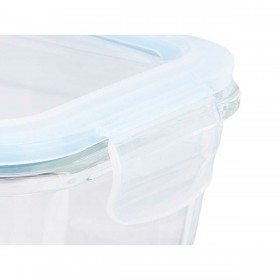 Porta pranzo Vivalto 90553 Trasparente Silicone Vetro Borosilicato 950 ml 18 x 8,8 x 13,5 cm (12 Unità)