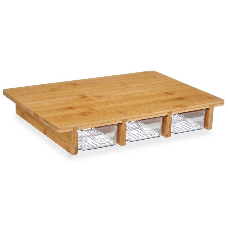 Tagliere Kinvara KT216001-4 Marrone Trasparente 40 x 6 x 28 cm