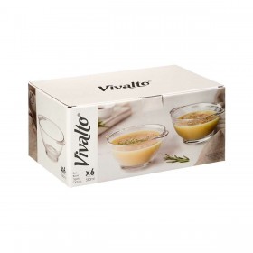Tazze per Consommé Vivalto TP-H6107/BHA6 Trasparente 580 ml Con manici Zuppa (24 Unità)