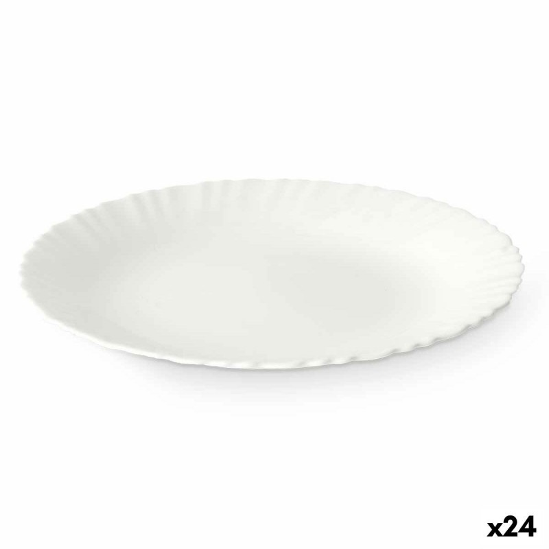 Piatto da pranzo Vivalto LXP-95 Bianco Vetro opalino 24 x 2 x 24 cm (24 Unità)