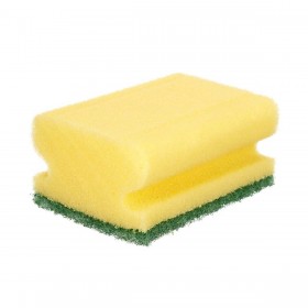 Set di spugne Giallo Verde Poliuretano Fibra abrasiva 4 Pezzi (11 Unità)