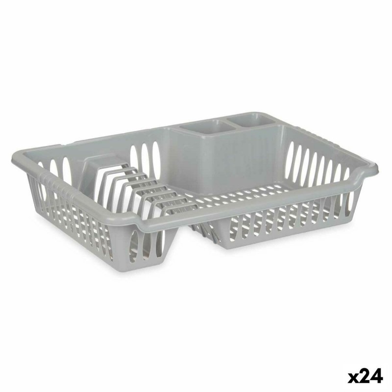 Scolapiatti da Lavandino Kinvara YMA04 1098 01 Argentato 40 x 8 x 29,5 cm (24 Unità)