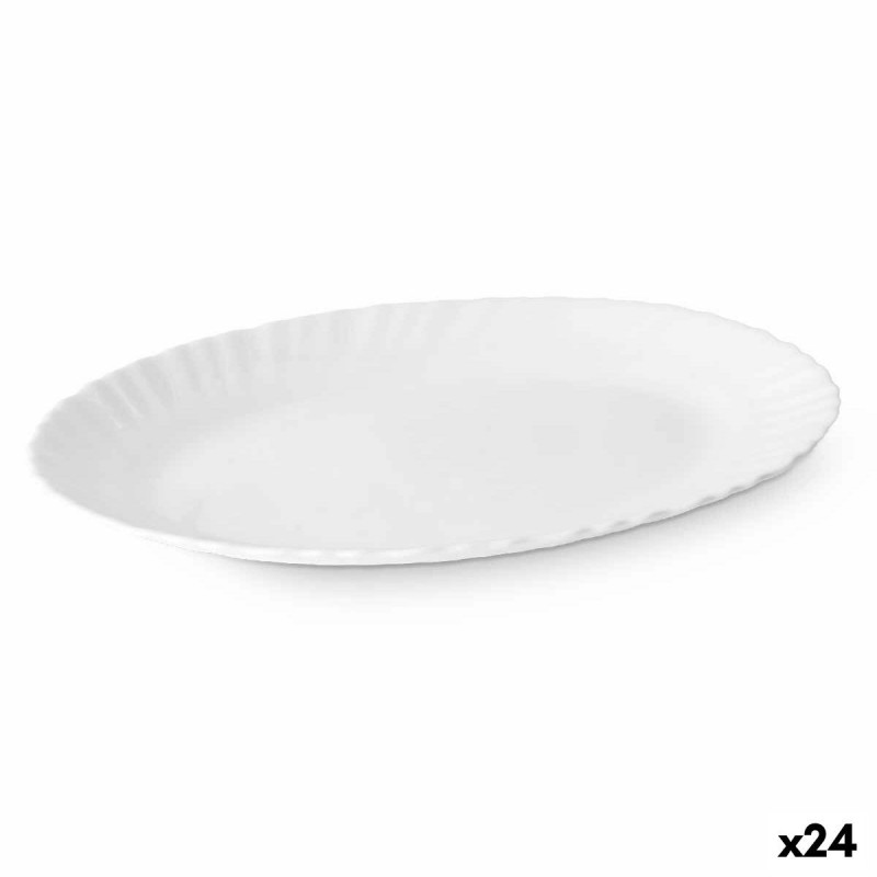 Teglia da Cucina Vivalto LXYP-100 Bianco Vetro opalino 25 x 2 x 19 cm (24 Unità)